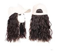 Wig With Bangs Hat Wig Long Synthetic Natural Wave Wavy Curly Hair Wigs With Hat Baseball Cap Naturally Connect Adjustable Hat Wig Hat with Hair Attached for Women(Color:9)