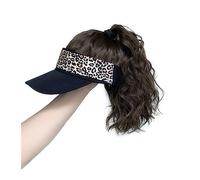 Wig With Bangs Hat Wig Synthetic Natural Curly Wig With Hat Baseball Cap Easy Wear Heat Resistant Fake Hair Hat Wigs For Black Women Hat with Hair Attached for Women(Color:1)