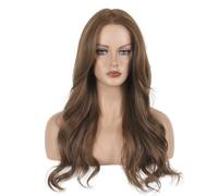 Wig women big wave long curly hair t shape hand woven front lace full head set full wig(1)