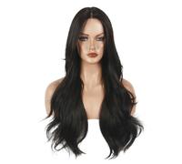 Wig women big wave long curly hair t shape hand woven front lace full head set full wig(2)