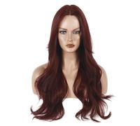 Wig women big wave long curly hair t shape hand woven front lace full head set full wig(4)
