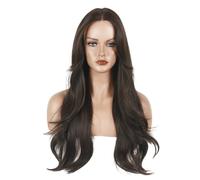 Wig women big wave long curly hair t shape hand woven front lace full head set full wig(5)