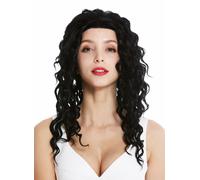 Wig Women Lace-Front Long Curly Corkscrew Curls Black LA9013