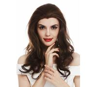 Wig Women Lace Front Long Elegant Curly Brown Mix
