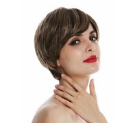 Wig Women Ladies Monofilament Short Straight Bob Brown Blonde Highlighted