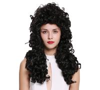 Wig Women Men Baroque Renaissance Nobleman Long Curls Curly Black