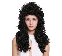 WIG ME UP - B17-2P-B-2 Quality wig women men baroque renaissance king nobleman long curls curly black