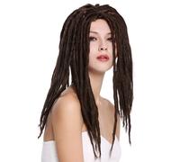 Wig Women Men Carnival Dreadlocks Rasta Reggae Rastafari Brown