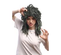 Wig Women Men Carnival Gray Green Afro Rasta Neptune Mermaid