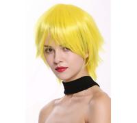 Wig Women Men Cosplay Short Sexy Androgynous Wild Layered Yellow SA088-M1