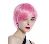 Wig Women Men Short Straight Parting Pink Cosplay Unisex
