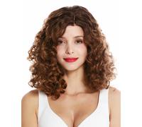 Wig Women Part-Mono Center Parting Lace-Front Voluminous Curly Brown Blonde
