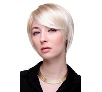 Wig Women Short Blonde Mix Smooth Sexy Parting 6082-27T613