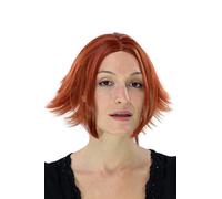 Wig Women Short Cosplay Gothic Center Parting Red Smooth Extravagant