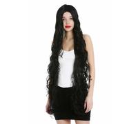 Wig Women Super Long Rapunzel Lightly Curled Wavy Center Part Black