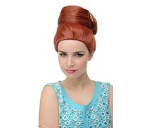 Wig Women's Beehive Bun Red Turban Vintage Retro 50s 60s GFW2200-350