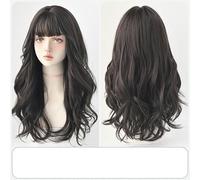 Wig Women'S Curly Wig Big Wave Wig Full Head Cover Black Brown