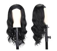 Wig Women'S Headband Wig Body Wave Natural Black Wigs With Headband Fake Hair Grey Wigs For Women (20 Inch)
