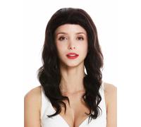 Wig Women's Human Hair Lace-Front Long Natural Brown Unbleached Wavy