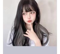 Wig Women'S Long Curly Hair Long Straight Hair Small Forehead Lace Wig