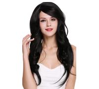 Wig Women's Long Straight Slightly Wavy Parting Black RGF-5904LD-1B