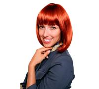 Wig Women's Short Bob Long Bob Pony Smooth Red Dark Red 7803-135 Wig