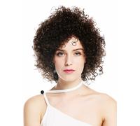 Wig Women's Short Voluminous Curly Curls Medium Brown