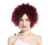 Wig Women's Short Voluminous Curly Curls Red Garnet Red VK-11