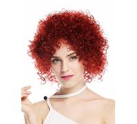 Wig Women's Short Voluminous Curly Curly Red Fire Red VK-11