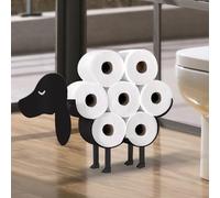 Wigag Dachshund Toilet Paper Holder for 8 Rolls, Wall Mounted Decorative Storage, Farmhouse Bathroom Unique Decor