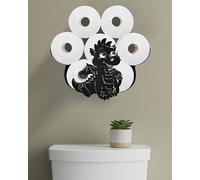Wigag Dragon Toilet Paper Holder for Extra 8 Rolls, Funny Decorative Toilet Paper Storage Wall Mounted, Farmhouse Bathroom Animal Decor Accessories Storage Cabinet