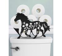 Wigag Horse Toilet Paper Holder Stand for Extra 8 Rolls, Funny Dwarf Decorative Free Standing Toilet Paper Storage, Farmhouse Bathroom Animal Decor Accessories Storage Cabinet