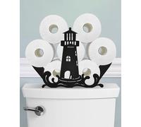Wigag Lighthouse Toilet Paper Holder for Extra 8 Rolls, Wall Mounted Decorative Toilet Paper Storage, Farmhouse Bathroom, Unique Decoration, Free Standing