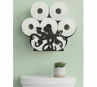 Wigag Octopus Decorative Toilet Paper Holder for 8 Rolls, Bathroom Toilet Paper Storage Wall Mount & Free Standing, Funny Ocean Animal Tissue Holder Bathroom Storage Accessories