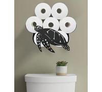 Wigag Sea Turtle Toilet Paper Holder for Extra 8 Rolls, Unique Decorative Toilet Paper Storage Wall Mounted, Farmhouse Bathroom Animal Decor Accessories Storage Cabinet