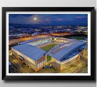 Wigan Athletic Gifts, DW Stadium Framed Picture Print, Wigan Warriors. Poster, Wall Art, Games Room, Football Club, Rugby Club. (Black Frame, 43 x 33 cm)