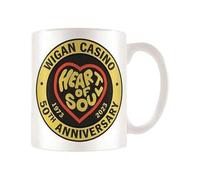 Wigan Casino Keep The Faith Heart 50th Anniversary Mug (One Size) (White/Yellow/Black)