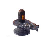 WIGANO Natural Stone Marble Lord Shiva Lingam Puja Idol Murti-Shiv Ling Idol Murti Sculpture (7 Inch)