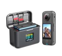 Wigento Air Battery Charging Case with Colour Display for Insta360 X4 USB-C Camera Battery Accessories
