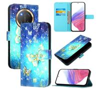 Wigento Book Wallet Case Cover for Honor Magic 7 Lite / X9c Faux Leather Design
