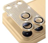 Wigento Camera Protective Glass for Apple iPhone 17 Pro Max Metal with Diamond Look Gold