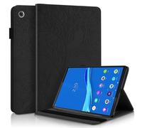 Wigento Case for Lenovo Tab M10 Plus 10.3 Inch X606F Tree Pattern Black Faux Leather