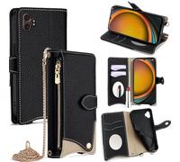 Wigento Crossbody Chain Faux Leather Protective Case for XSamsung Galaxy XCover 7 Pro Black