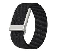 Wigento Elastic Nylon Bracelet for WHOOP 5.0 Electrocardiogram Adjustable Comfortable with Zinc Alloy Elements Lightweight Watch Strap (Black)