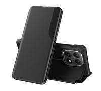 Wigento Faux Leather Case for Xiaomi 15T Flip with Stand Function and Side Window Black