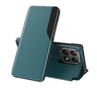 Wigento Faux Leather Case for Xiaomi 15T Flip with Stand Function and Side Window Green