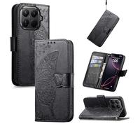 Wigento Faux Leather Case for Xiaomi 15T Pro, Card Slot & Stand Function, Butterfly Design