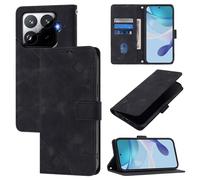 Wigento Faux Leather Case for Xiaomi 15T Pro with Card Slots and Stand Function, Black