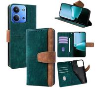 Wigento Faux Leather Case for Xiaomi Redmi 15C 5G / 4G Card Slots RFID Protection Green