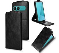 Wigento Flip Case for Sony Xperia 10 VII Magnetic Faux Leather Protective Case Black